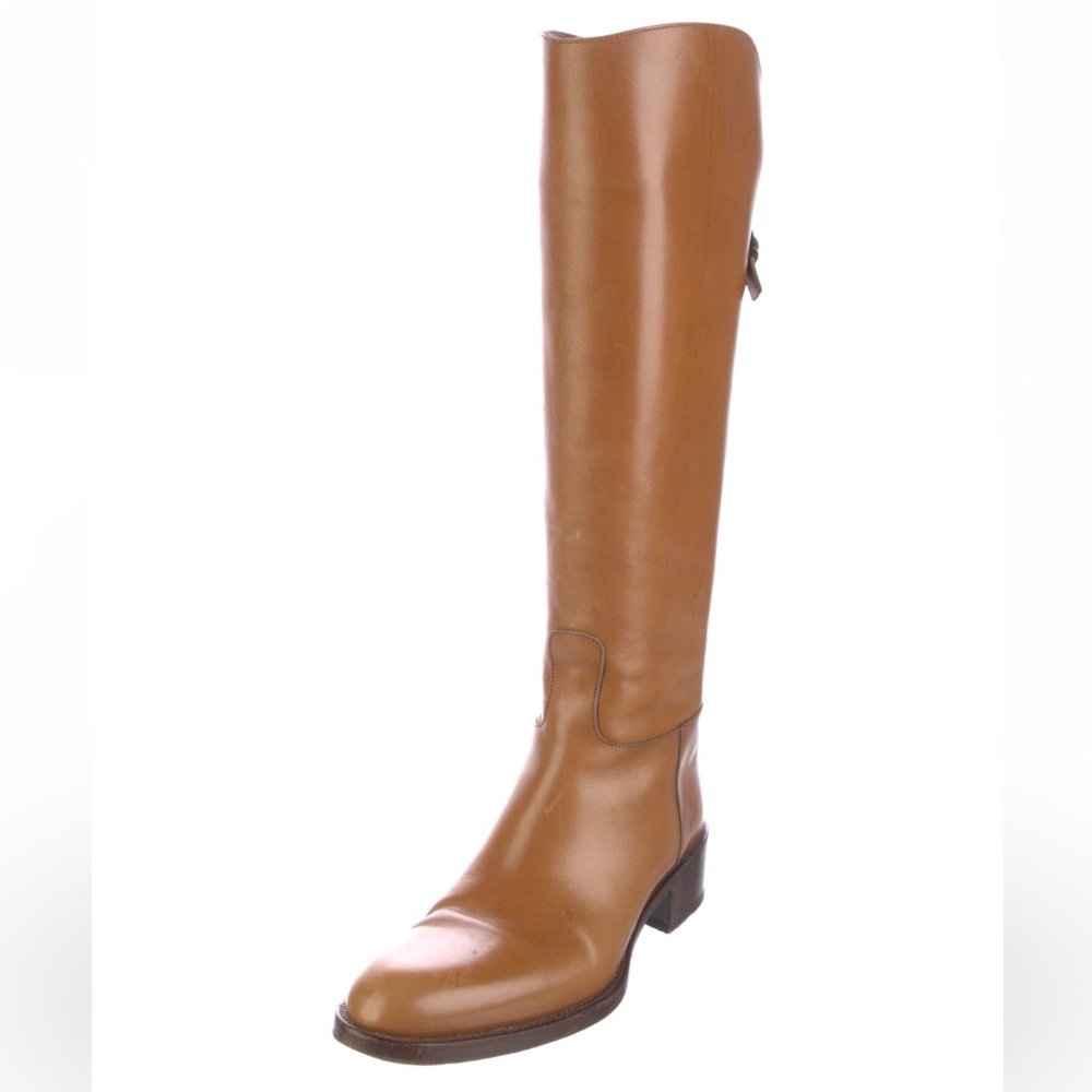 Sartore Light Brown Classic Knee High Leather Riding Boots 37.5
